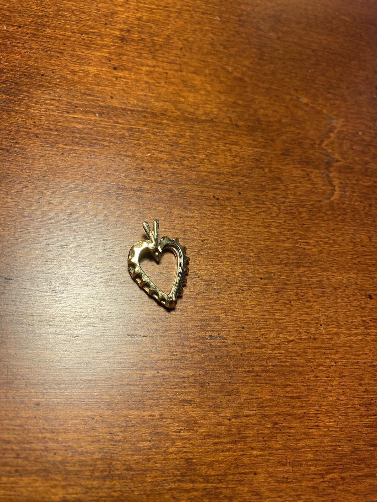 Vintage 14k Gold Heart Pendant  .5 Carats Of Diam… - image 3