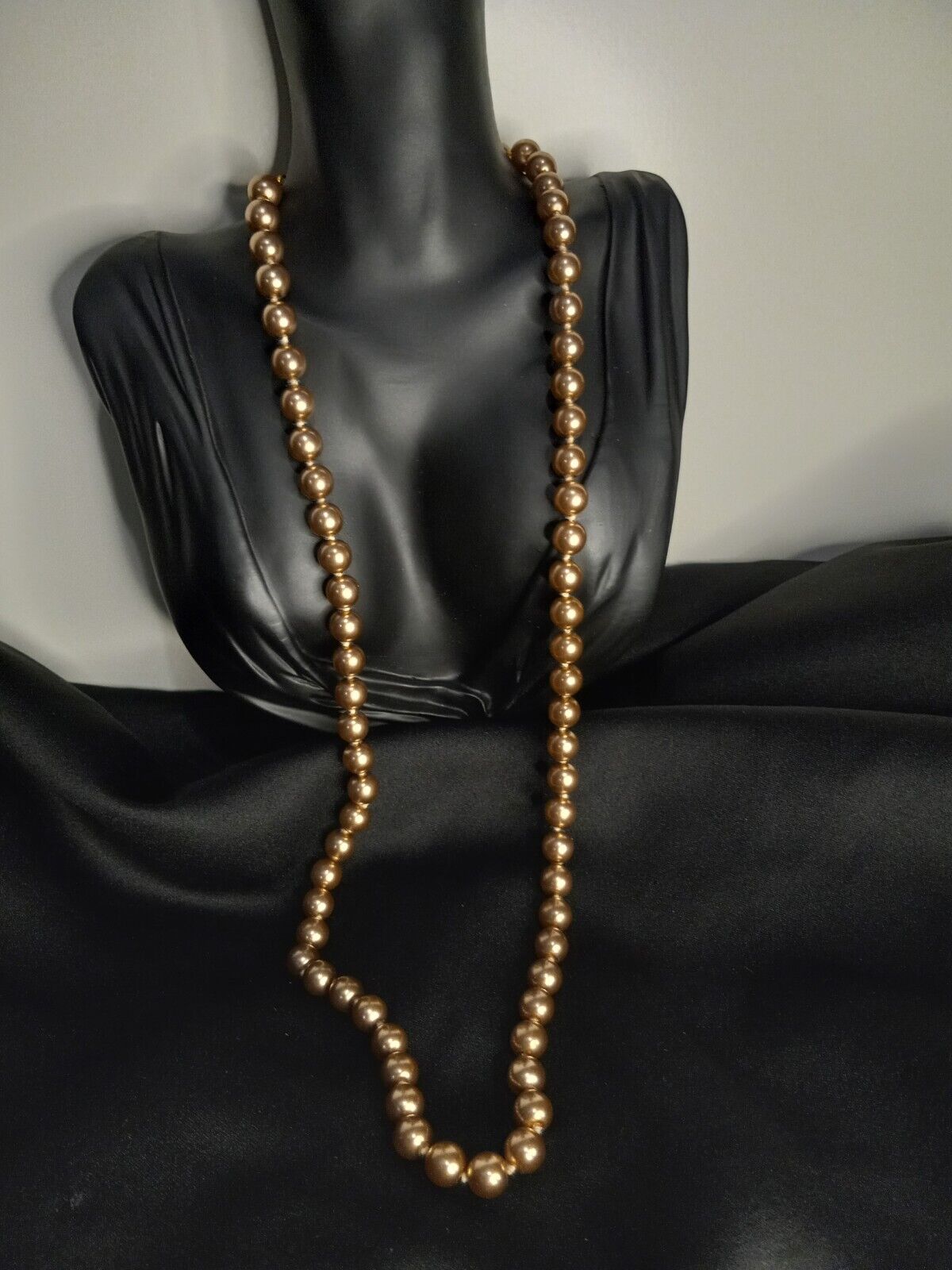 Vintage Joan Rivers Necklace Long Pearlescent Ros… - image 7