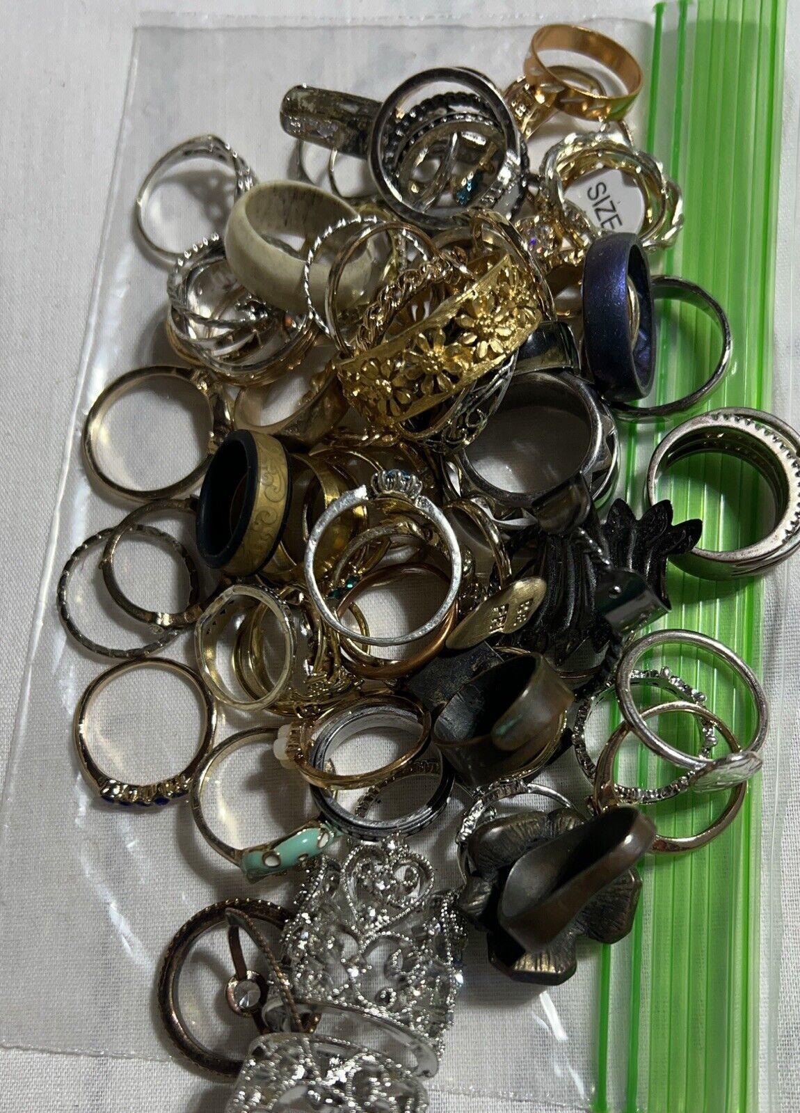 Costume Ring Lot 70 + Piece Vintage To Now Variou… - image 6