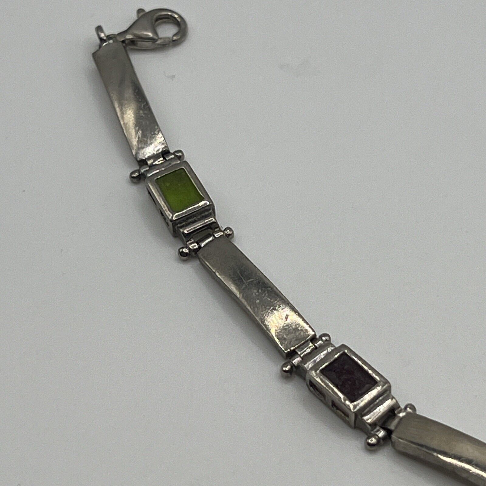 Multi-Stone Sterling Silver 925  Bracelet - image 5