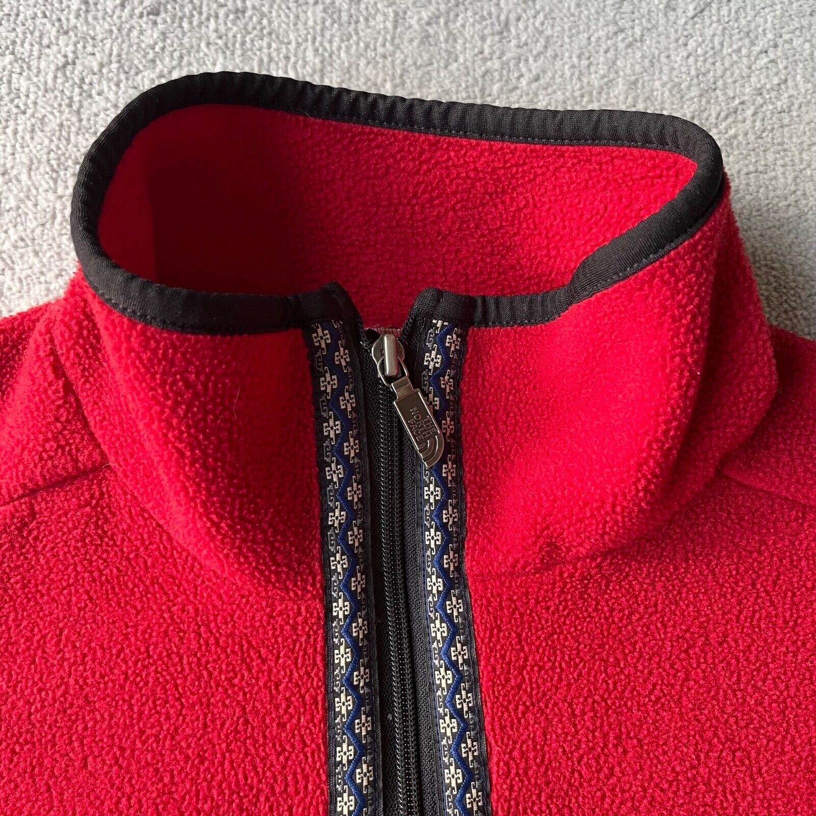 The North Face Pullover Mens Medium Red Fleece 19… - image 2