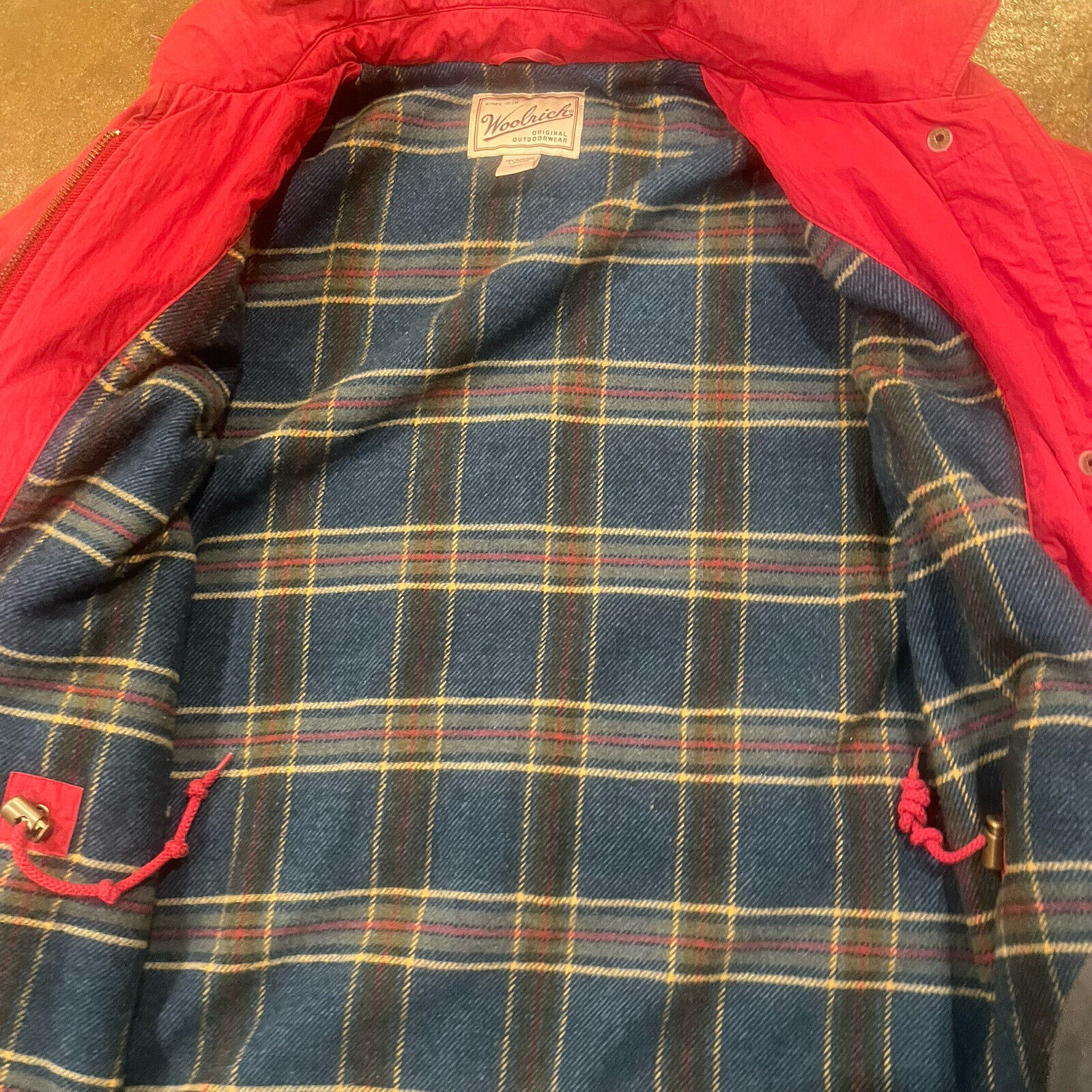 VINTAGE Woolrich Parka Jacket Womens Large Red Pl… - image 4