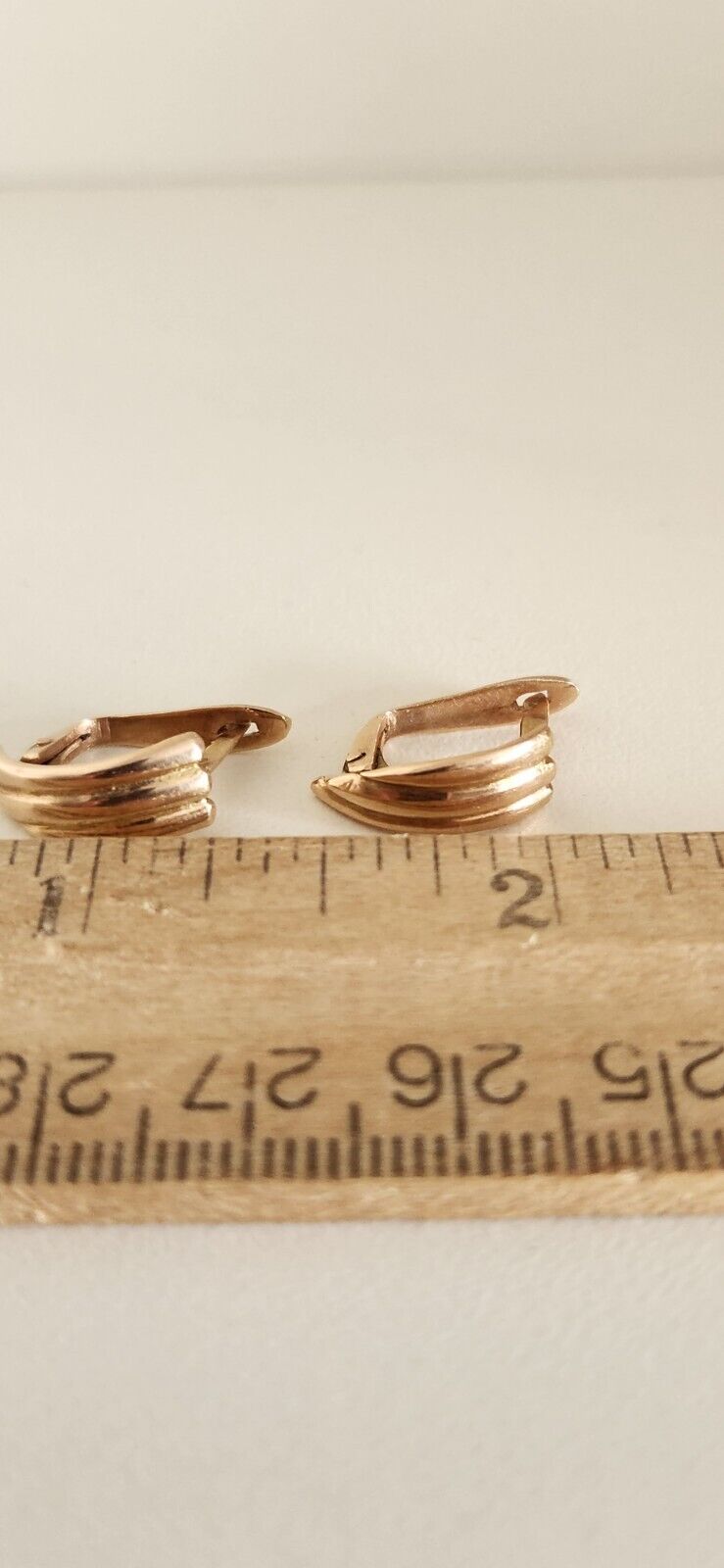 Vintage 14k (585) Rose Gold Earrings, 3.1 g - image 9