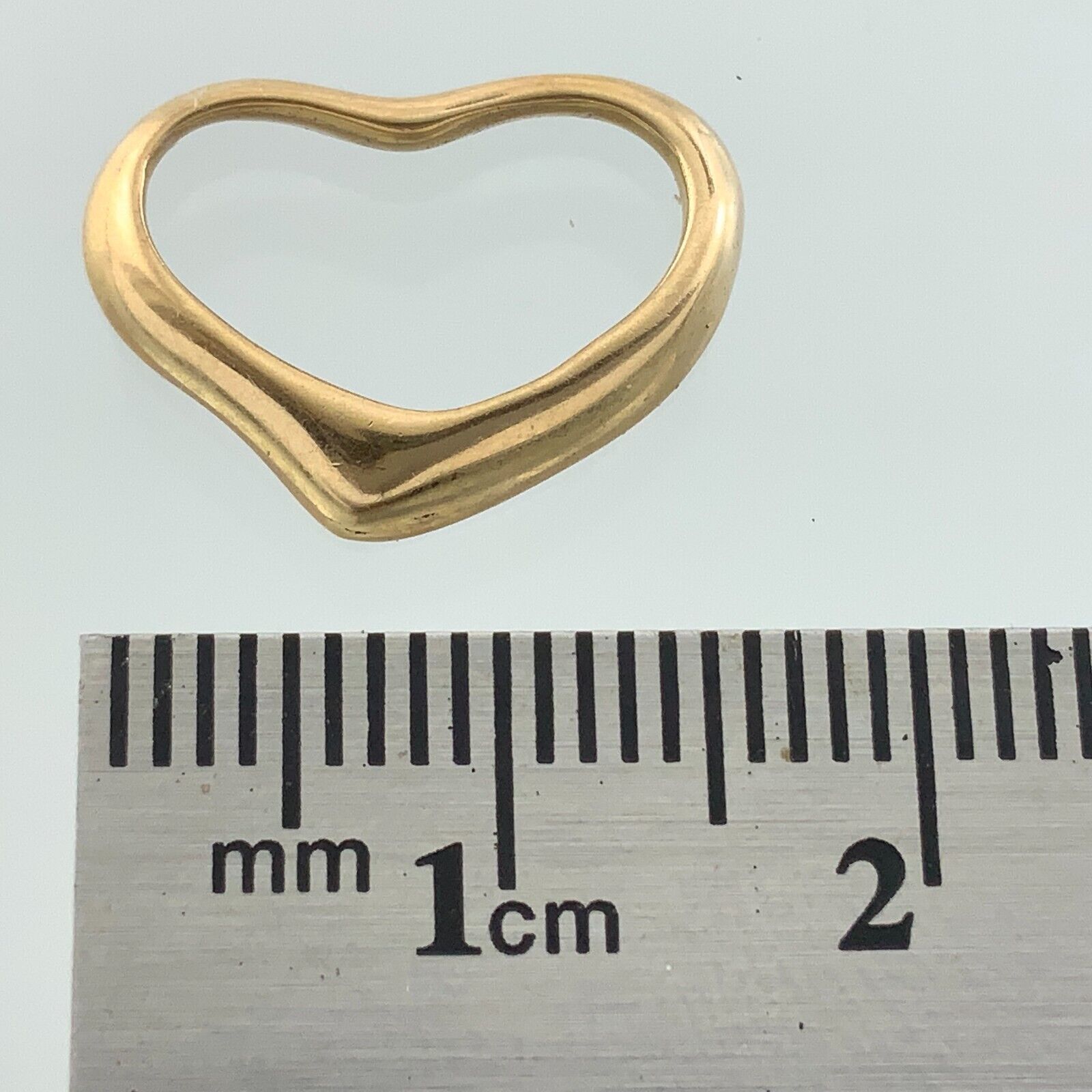 Floating Heart Charm 10K Yellow Gold Designer Ins… - image 9