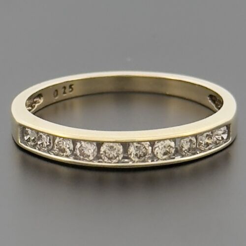 9ct Yellow Gold 0.25ct Diamond Eternity Band Ring… - image 1