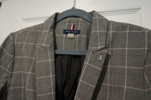 Preowned Tommy Hilfiger Womans Gray Plaid Suit Si… - image 1