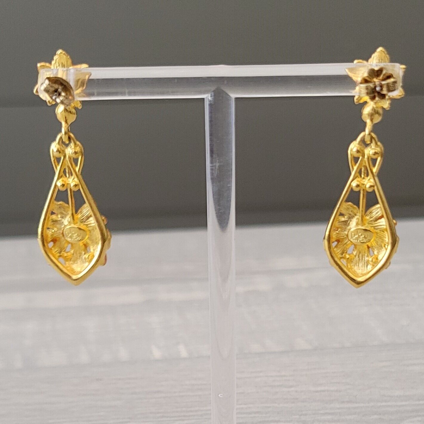 Vintage Joan Rivers Earrings Chandelier Dangle En… - image 3