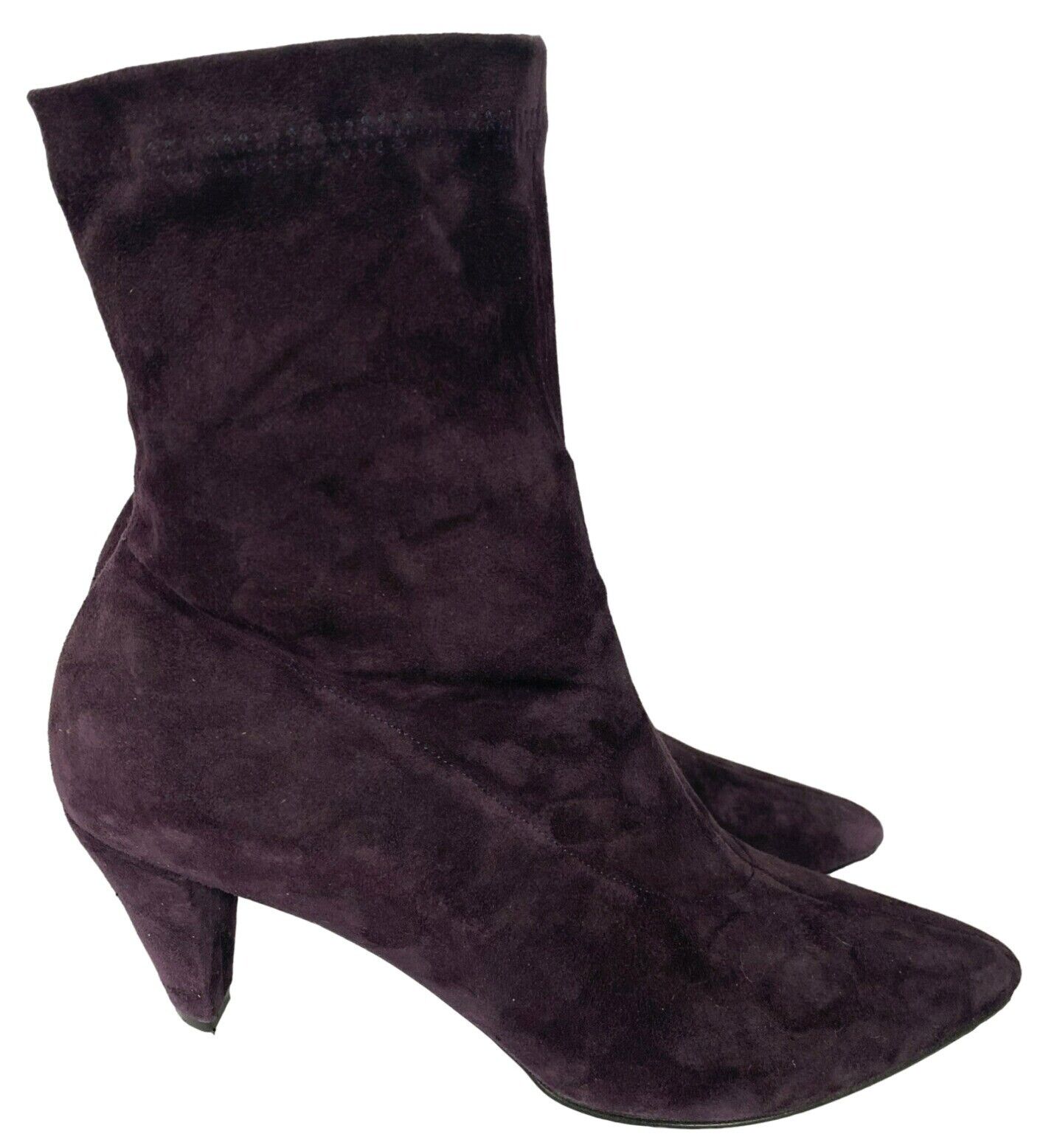 Robert Clergerie Paris Purple Plum Suede Ankle Bo… - image 1