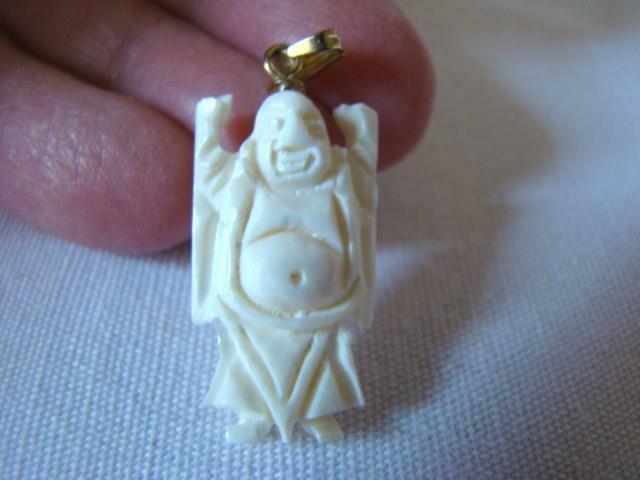 Vintage Finely Carved Celluloid LAUGHING BUDDHA P… - image 5