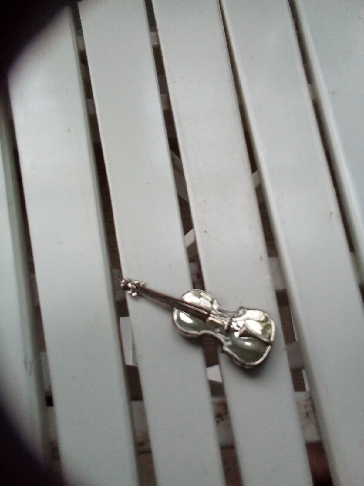 vintage Beau sterling silver stringed violin pin - image 4