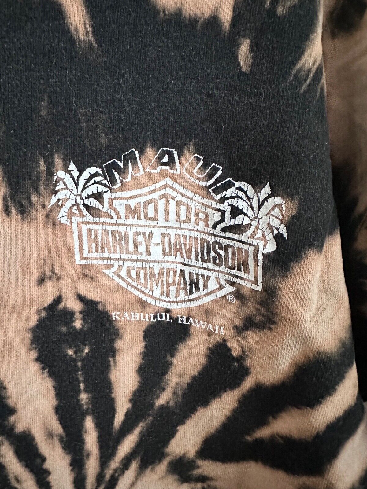 Vtg Harley Davidson T-Shirt 1990s Large Tie Dye - image 3