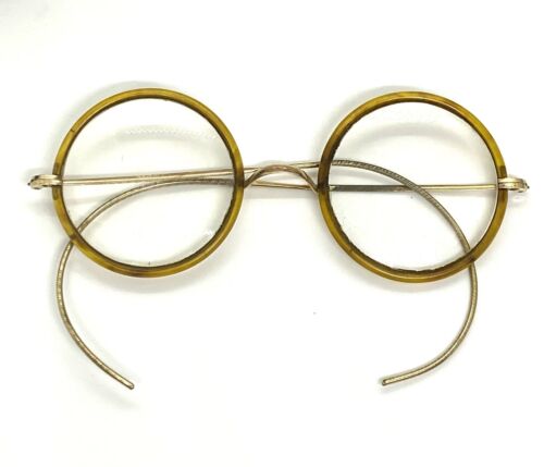 Antique Windsor Gold Filled Round Eyeglasses With 