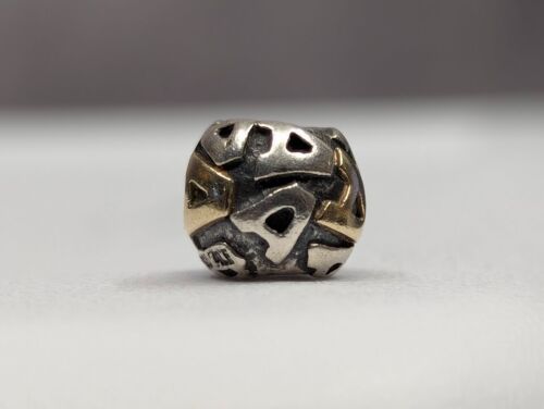 Authentic PANDORA Retired SS/14K Two-Toned Charm … - image 1