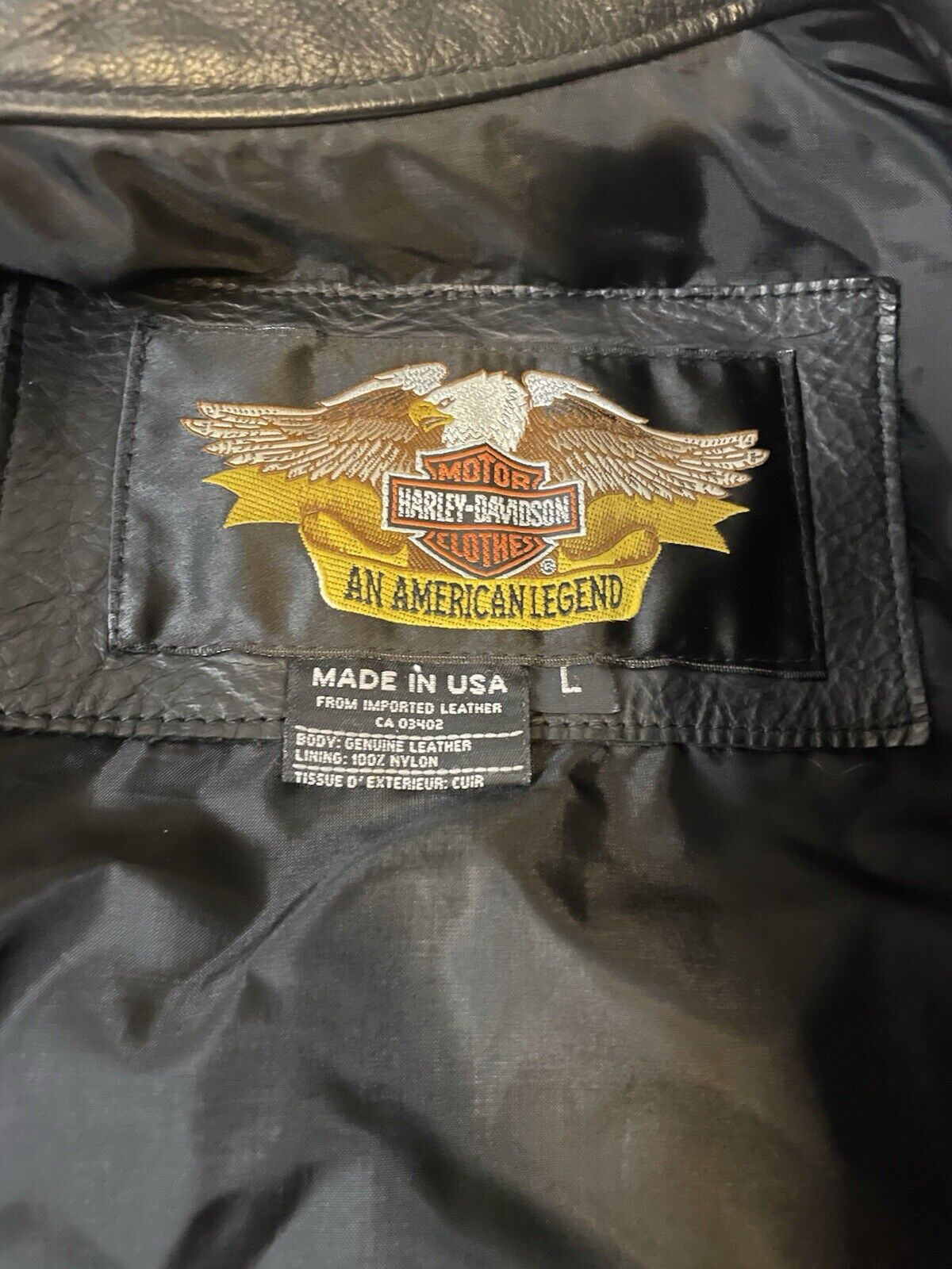 Harley Davidson Genuine Leather Jacket Size L - image 2