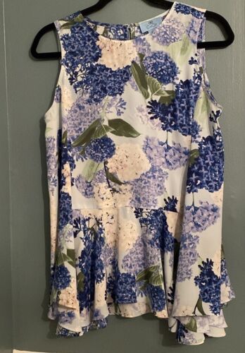 CeCe Women’s Floral Sleeveless Blouse - Size Small