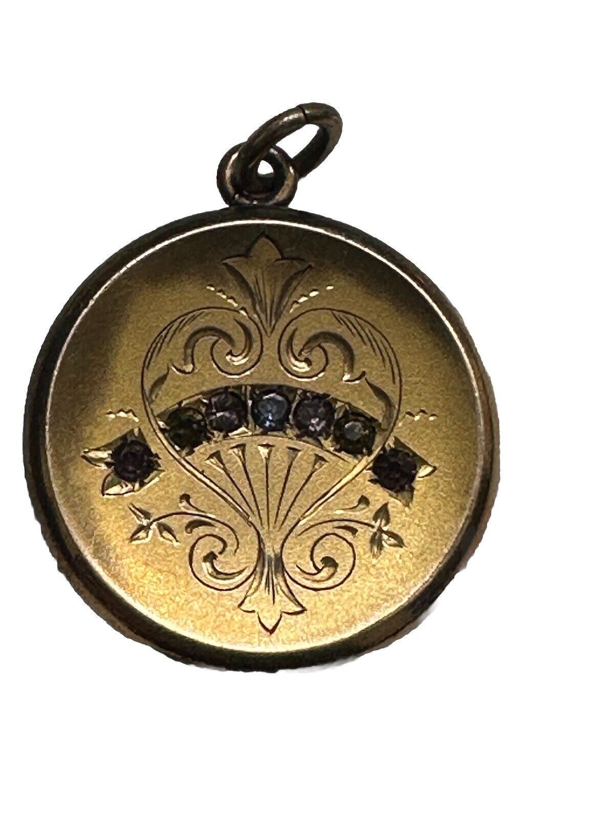 Victorian locket engravings antique Goldfield - image 5