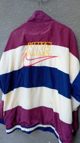 Nike Vtg Made in USA Windbreaker Striped Track Jac