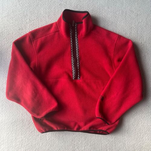 The North Face Pullover Mens Medium Red Fleece 19… - image 1