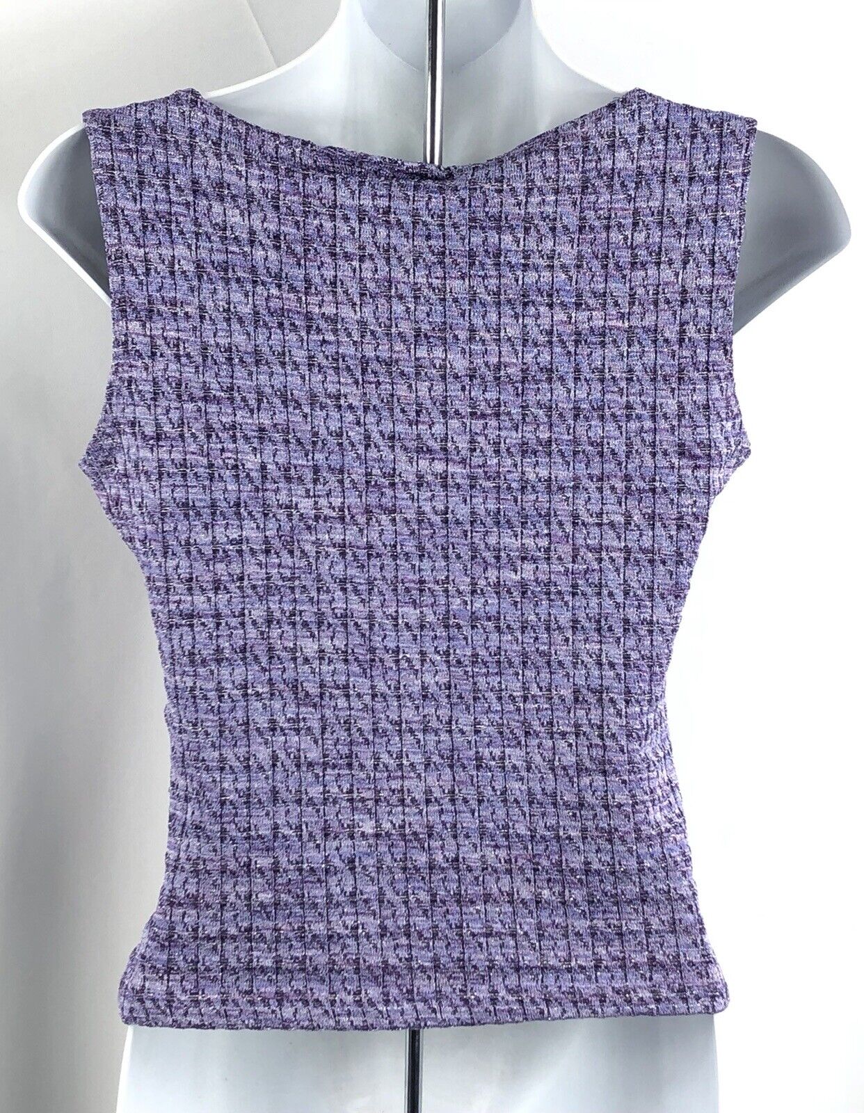 Vintage Rue 21 Sleeveless Tank Top M Purple Silve… - image 3