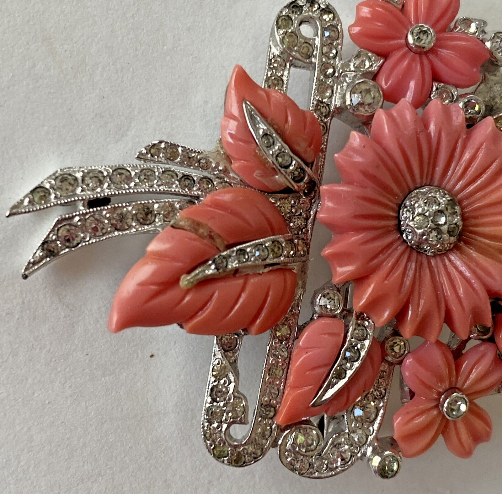 *RARE* MAZER Deco Molded Faux Coral Flowers Leave… - image 2