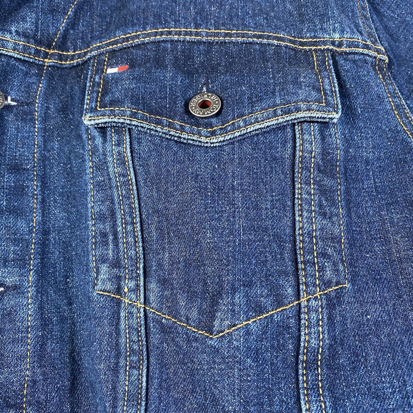 Vintage Tommy Hilfiger Denim Trucker Jacket Men X… - image 7