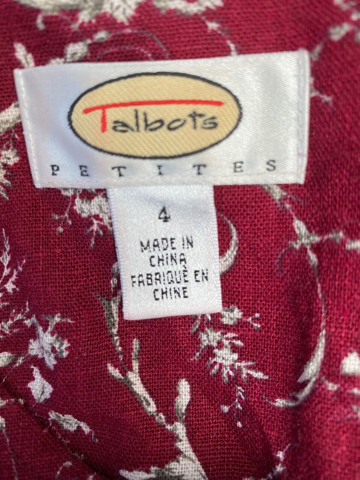 Talbots Petite Sheath Dress Red Linen Blend Toile… - image 13