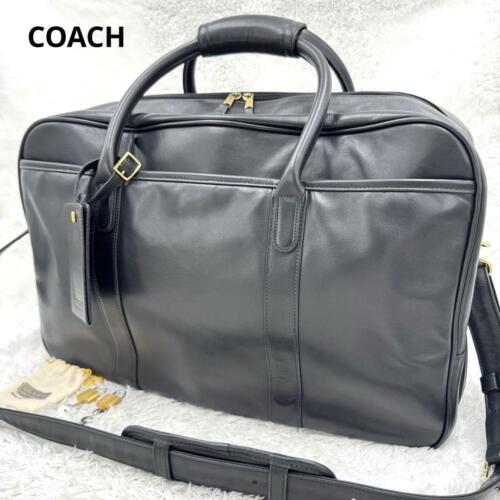 Old Coach Leather Boston Bag Vintage Business Tot… - image 1