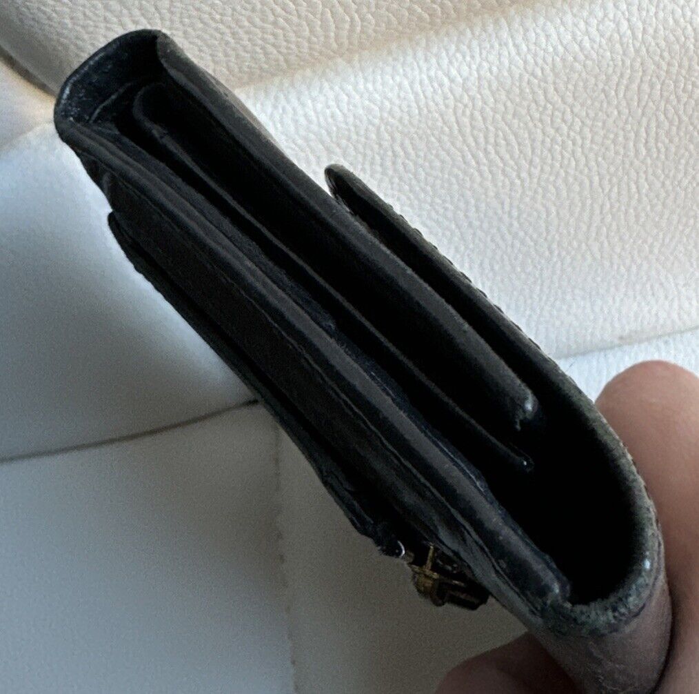 Coach Black Leather Tri-Fold Envelope Snap Clutch… - image 10