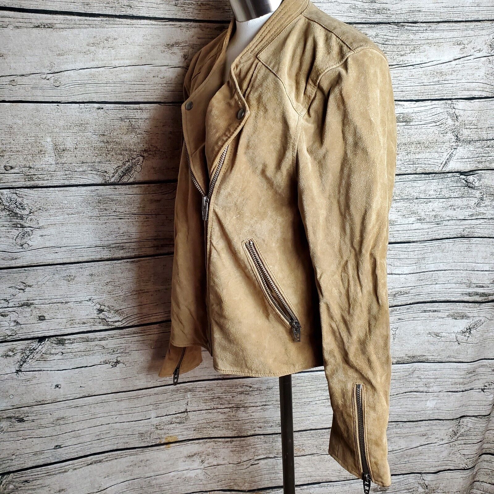 BLANK NYC suede moto jacket size XL - image 3