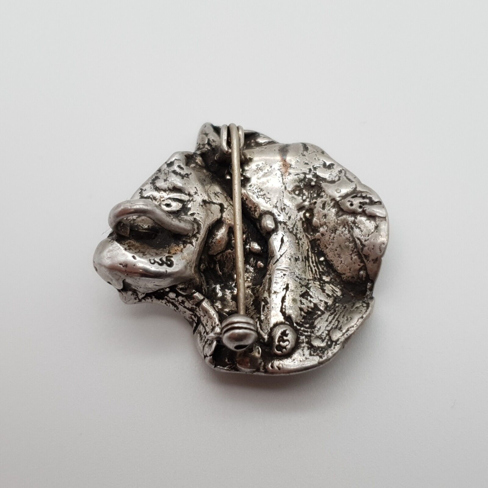 Modernist 835 Silver Pendant/Brooch - Solid - (19… - image 15