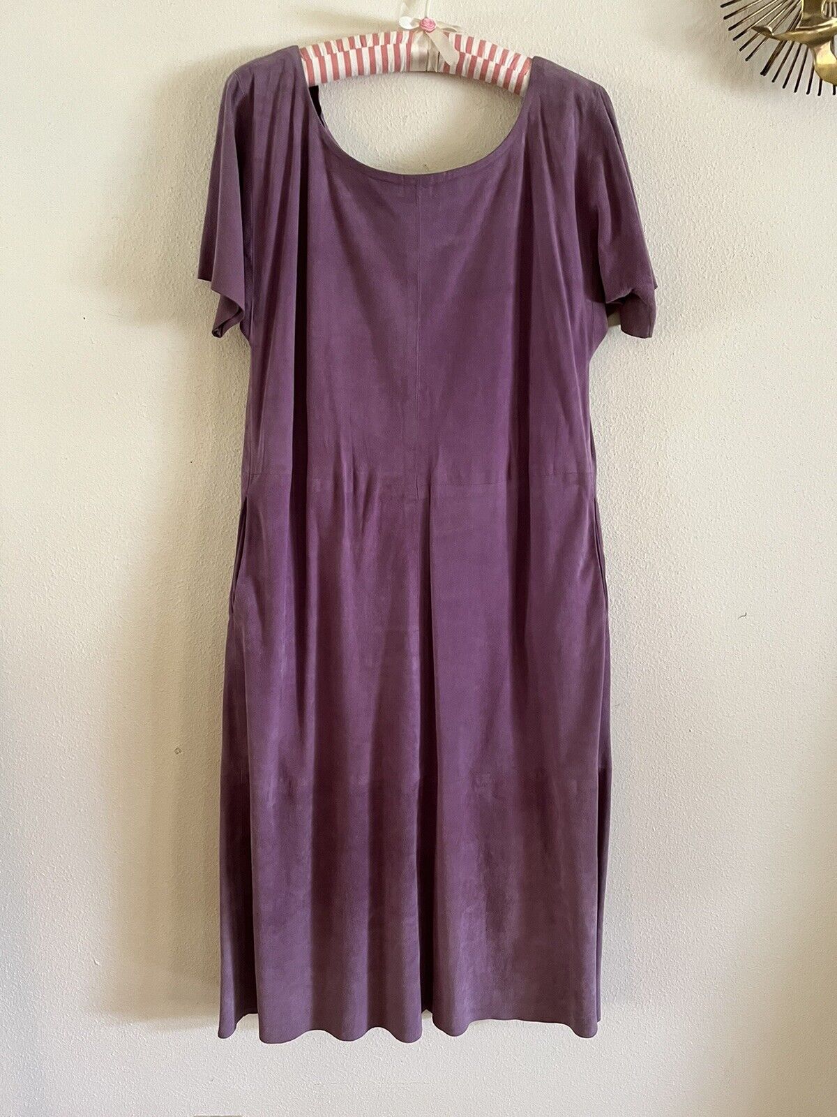 1970s Ralph Lauren Collection Purple Suede Dress … - image 10