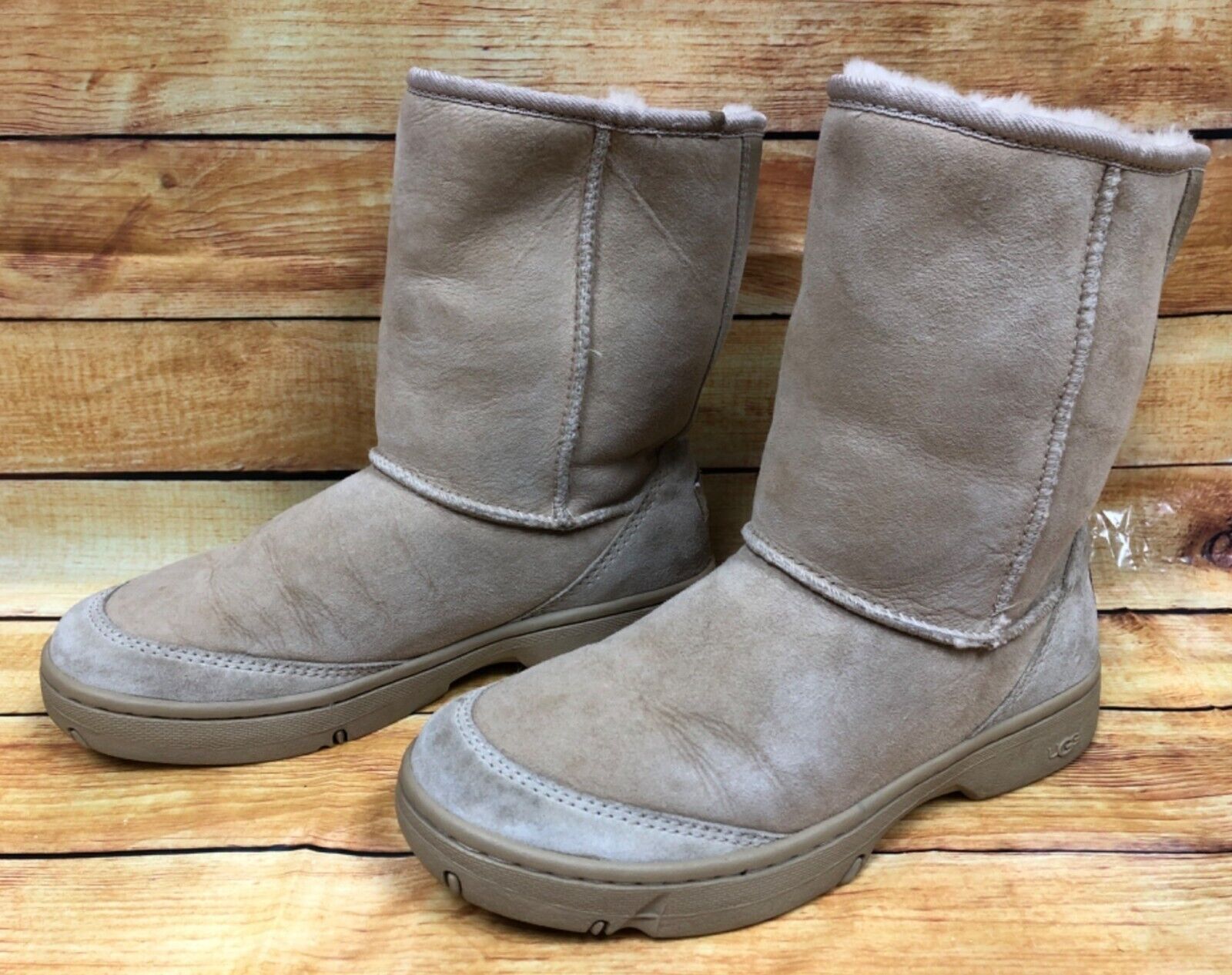 UGG Ultimate Short 5275 Suede Sheepskin Beige Boo… - image 1