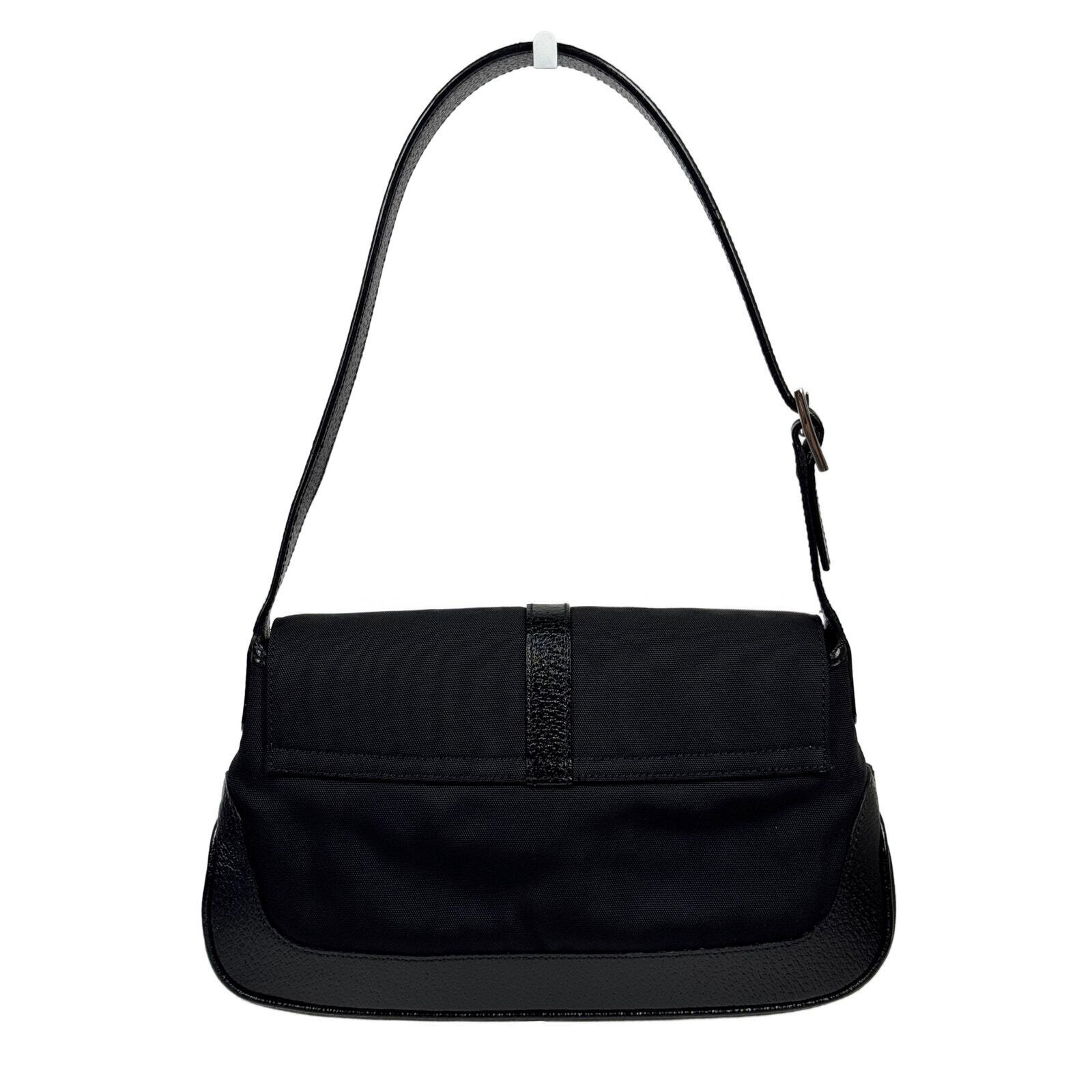 Gucci Vintage Black Canvas & Leather Small Jackie… - image 2