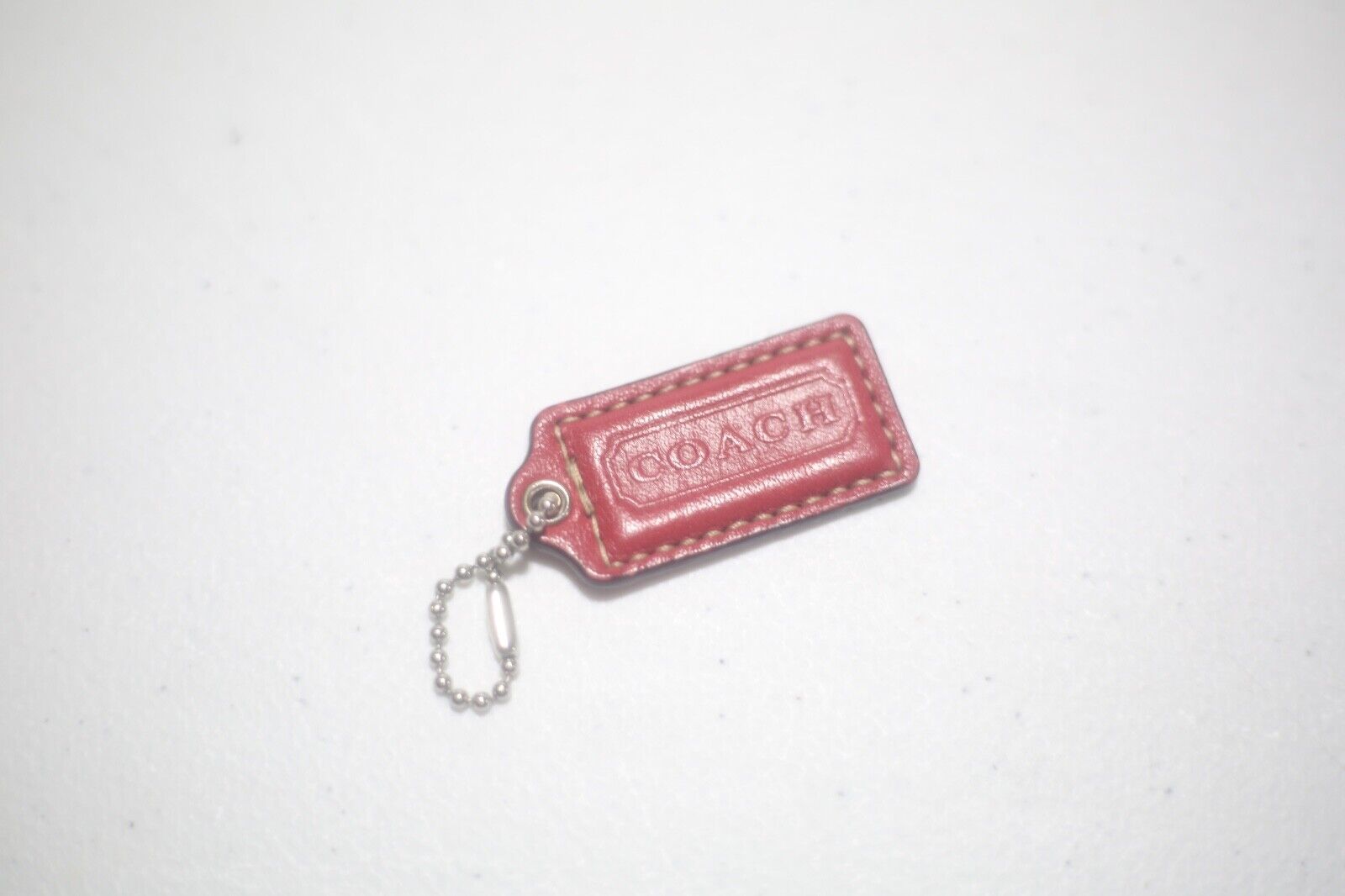 COACH Red Fob Charm Keychain Hang Tag 2" x 1" Inc… - image 5