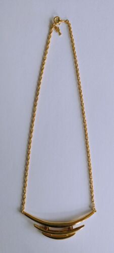 Vintage Crown Trifari Gold Tone Necklace Art Deco 