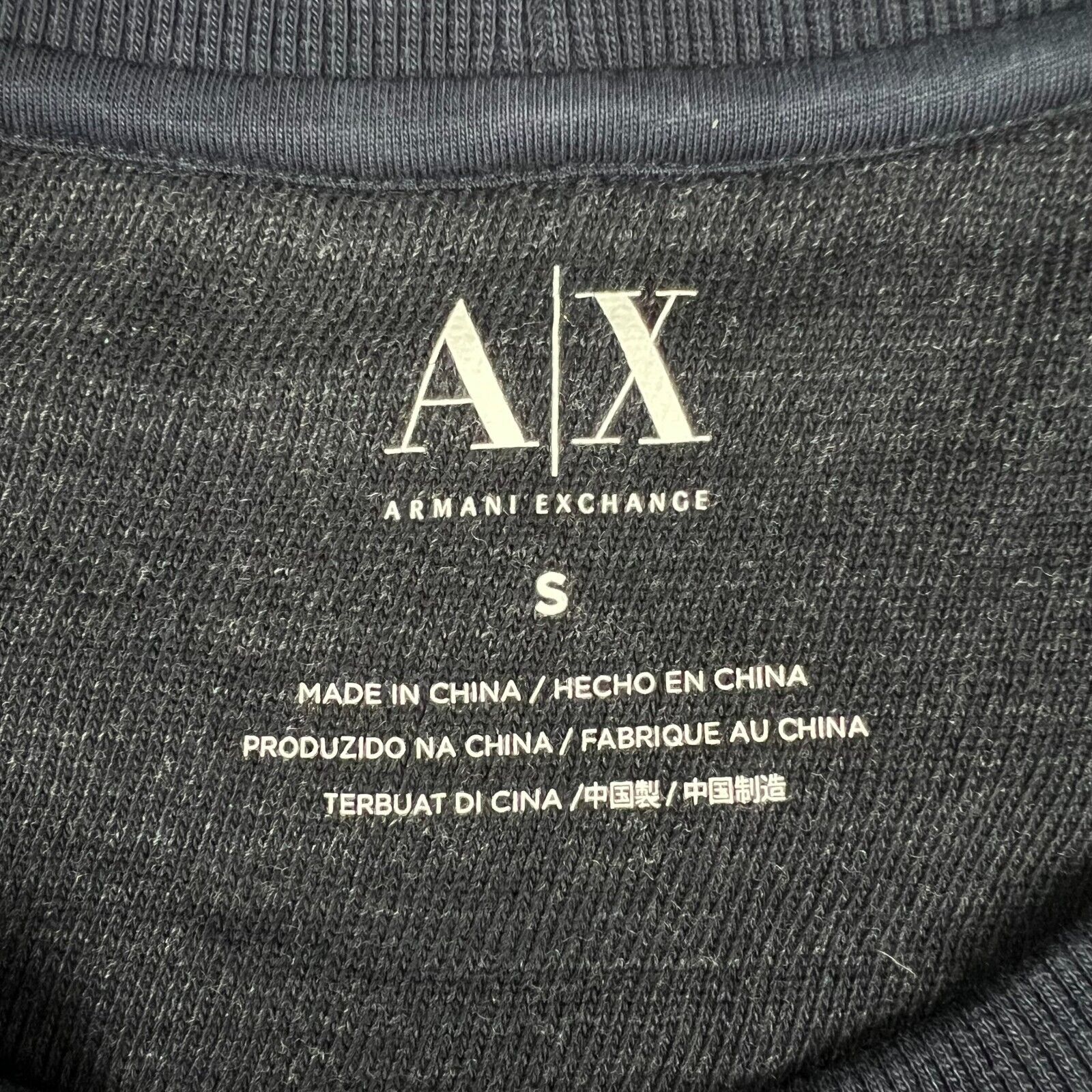 Armani Exchange Sweater Mens Small S Navy Blue Pa… - image 3