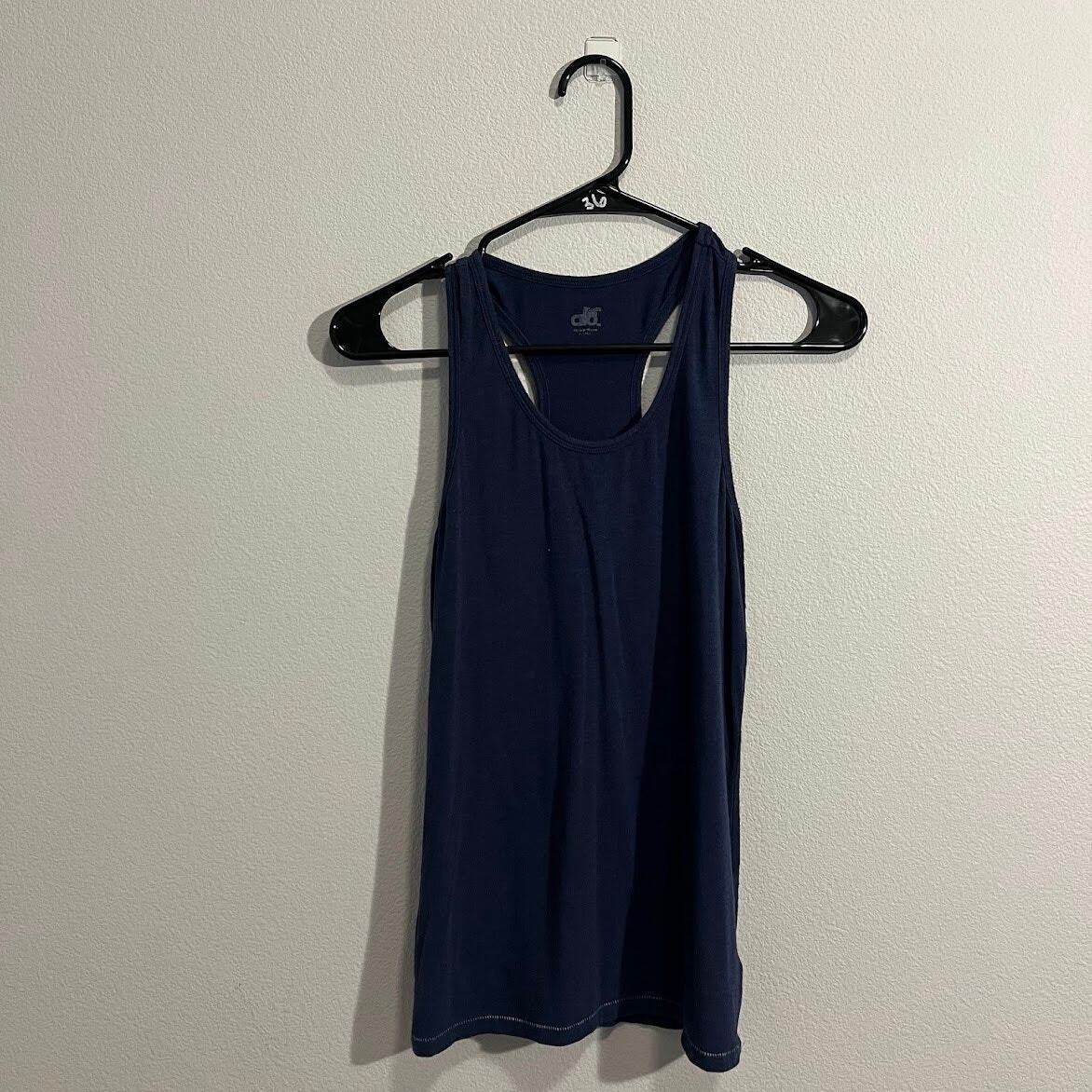 alo Navy Blue Razor Back Sleeveless Tank Top - image 2