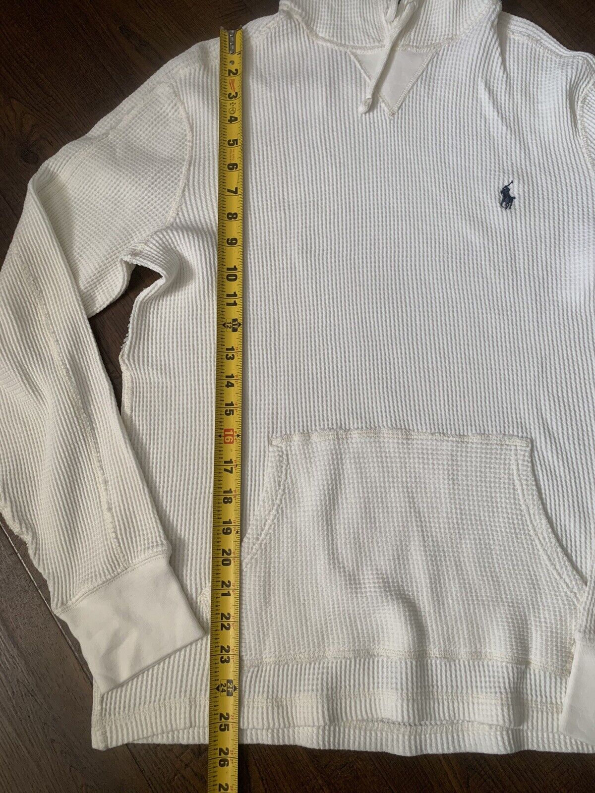 vtg polo ralph lauren mens white hoodie - image 2