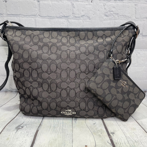 Coach Crossbody Bag Dufflette Signature Jacquard … - image 1