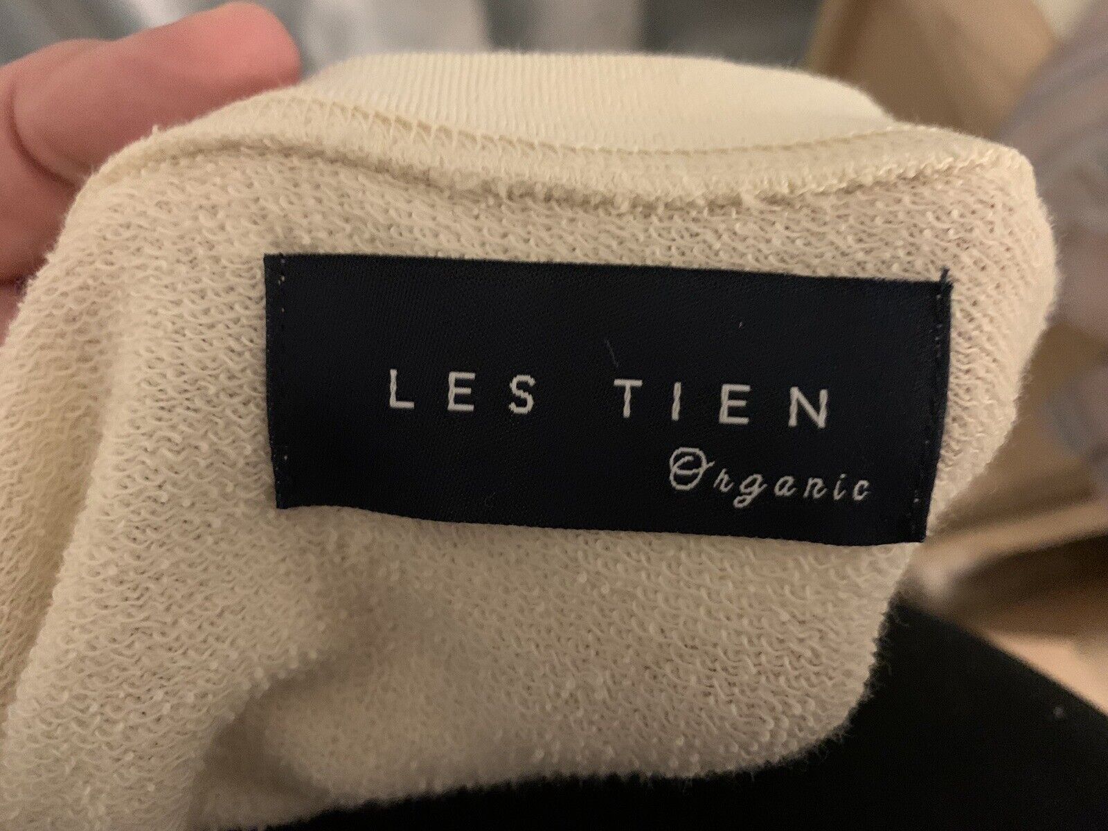 Les Tien Unisex Size Small Organic Cotton Cream  … - image 3