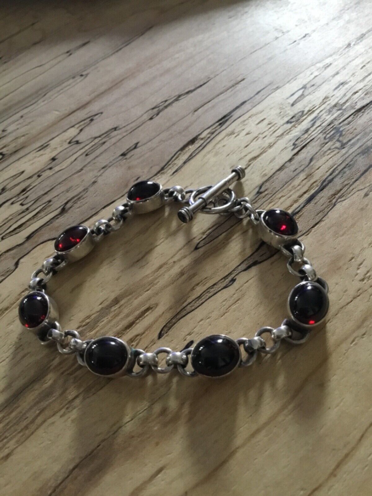 Silpada Garnet and Sterling Silver Bracelet - image 2