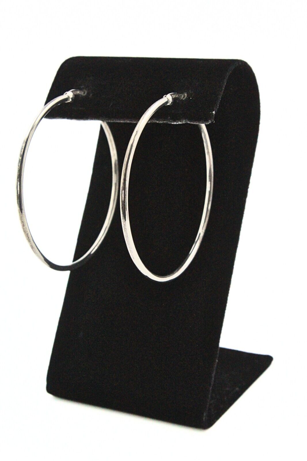 Exquisite Sterling Silver Large Hoop Earrings - image 1