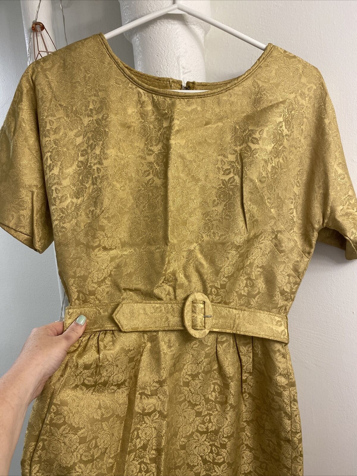 50’s Dress Gold Vintage Handmade Gold 1950’s Dres… - image 1