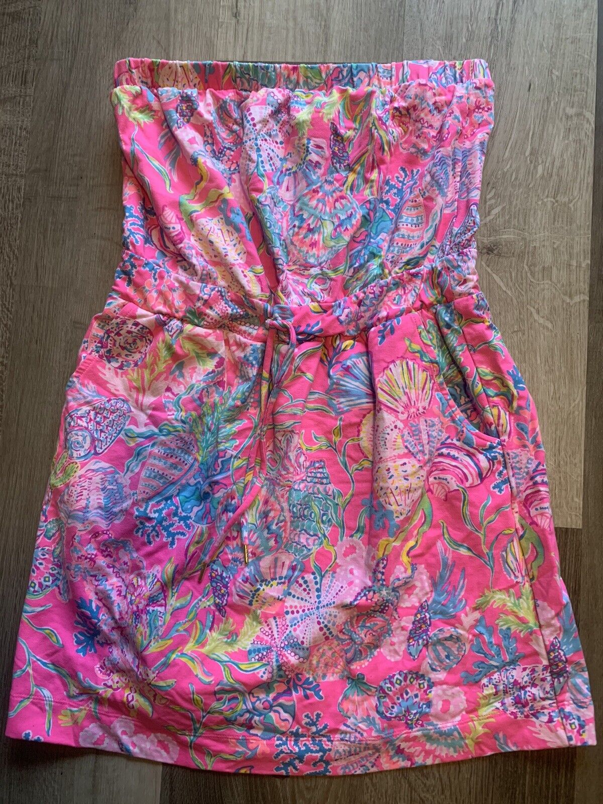 Lilly Pulitzer Size Med Dress Coverup Pink Isle S… - image 1