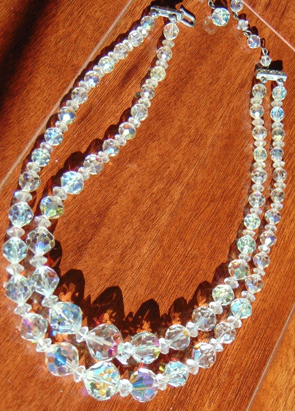 Antique double strand large crystal choker style … - image 7