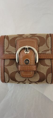 Coach Signature C Logo Bifold Wallet Soho Buckle C