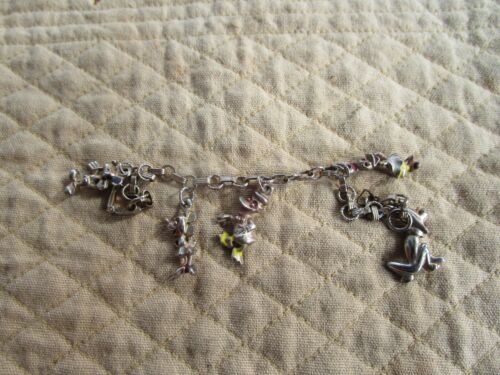 VINTAGE WALT DISNEY CHARM BRACELET MICKEY MINNIE … - image 1