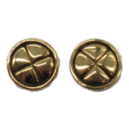 CHANEL clip Earring boucle doreilles round Gold P… - image 1