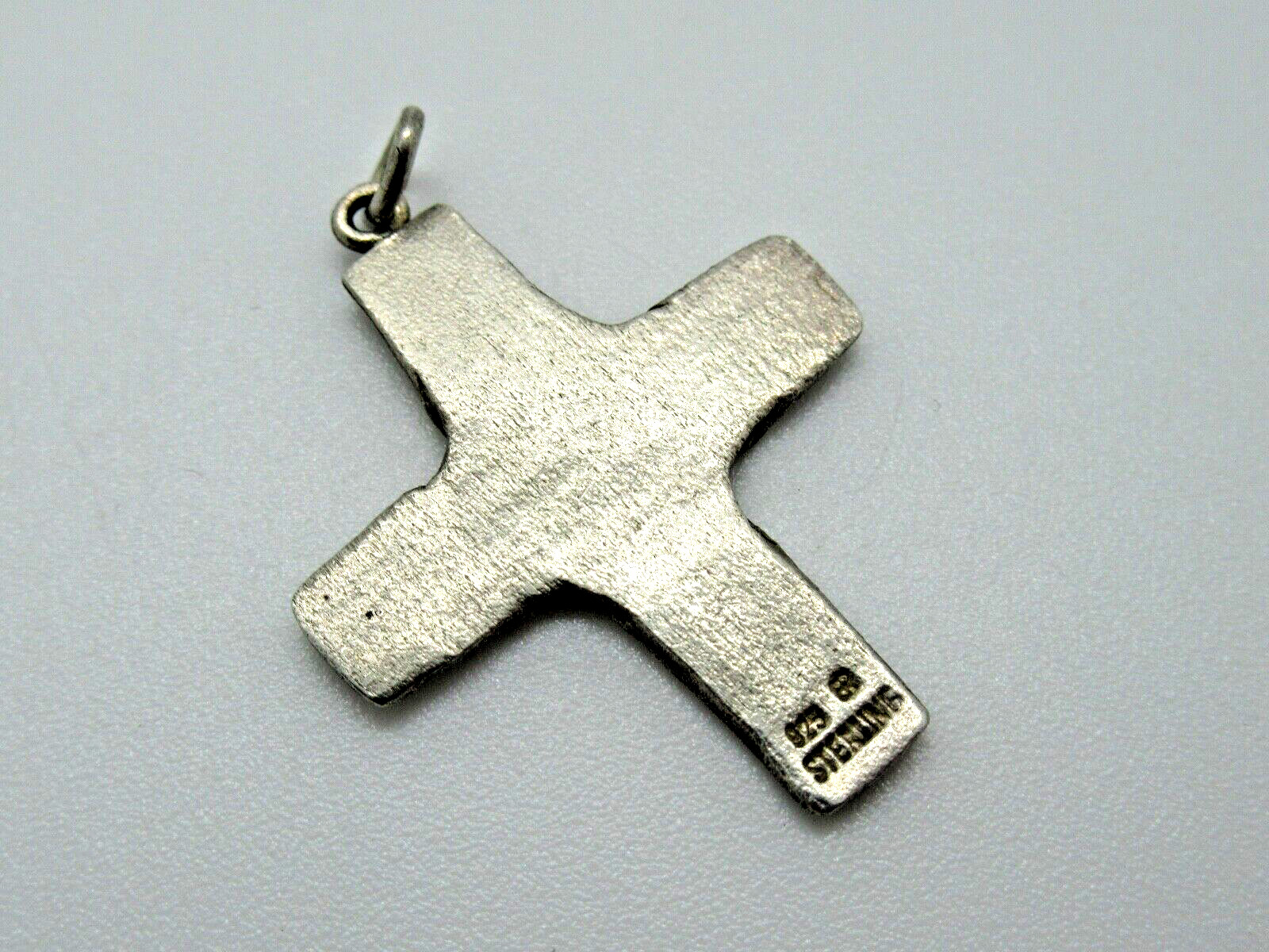 BRUTALIST Designer Cross Pendant 925 Silver Bicol… - image 4