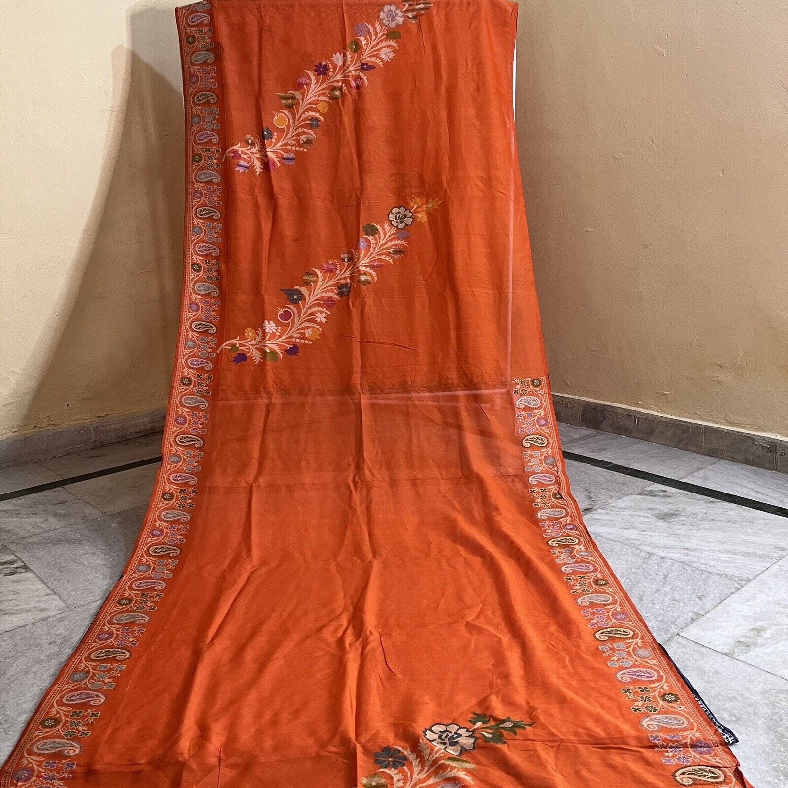 Vintage Silk Saree Indian Silk Sari Woven Embeoid… - image 12